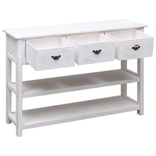 SKM Credenza Bianco Anticato 115x30x76 cm in Legno