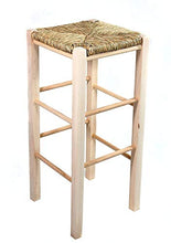 SGABELLO LEGNO SEDUTA PAGLIA H.70 GREZZO GIAQUINTO