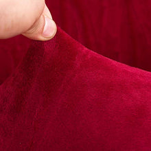 PETCUTE Copridivano Elasticizzato 3 posti Fodere per Divano in Velluto Copridivano Spesso Copri Divano Vino Rosso
