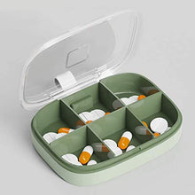BANGSUN - Contenitore portapillole con sei scomparti per pillole, portatile, sigillato, per 6 pillole
