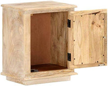 H-CAR Comodino Comodino ad 1 Anta 40x30x46 Cm in Massello di Mango
