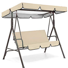 Altalena Sedia Impermeabile Top Copertura Giardino Amaca Tenda (Beige 2 Posti)