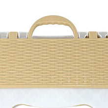Camisin, sgabello pieghevole in plastica ispessimento sedia portatile per la casa per bambini, comodo sgabello, caffè + bianco