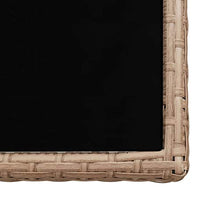 SKM Set da Pranzo da Giardino 17 pz con Cuscini in Polyrattan Beige