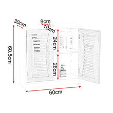 WOLTU Mobile a Terra Sottolavabo Armadietto da Bagno in MDF a 2 Ripiani con Ante 60x30x60,5cm