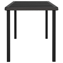 SKM Set da Pranzo da Giardino 9 pz in Polyrattan Nero (63.85kg)