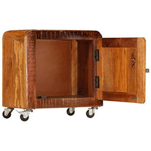 SKM Comodino 50x30x50 cm Legno Massello di Recupero