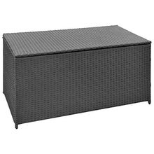 Oushome Baule da Giardino Nero 120x50x60 cm in Polyrattan