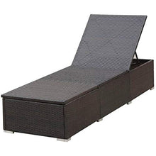 vidaXL Lettino in Polyrattan 195x60x31 cm Marrone e Bianco Crema Sdraio Branda