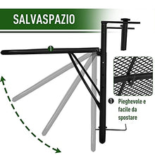 Outsunny Tavolino da Appendere alla Ringhiera del Balcone Regolabile in Altezza Ferro 60 x 56.5 x 45 cm Nero