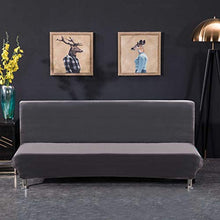 PETCUTE Copridivano Senza Braccioli Elastico copridivano per Divano Letto Senza braccioli Elasticizzato Grigio Scuro