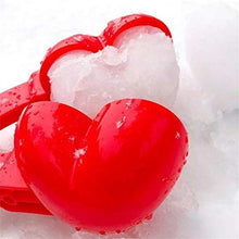 ASFD Heart Love Snowball Maker Inverno Plastic Snowball Maker Clip Giocattoli per Bambini Rosso