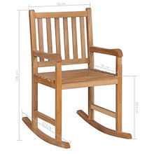 vidaXL Sedia a Dondolo con Cuscino Antracite in Legno di Teak