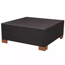 Tidyard Divani da Giardino, Set di mobili da Giardino Set 16 pz in Polirattan e WPC Nero
