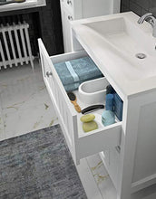 Allibert Set di mobili da bagno, mobiletto sotto specchio, premontato, 80 cm, bianco