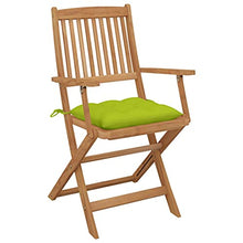 vidaXL Sedie da Giardino Pieghevoli 4 pz con Cuscini Massello Acacia