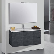 mazzoni Mobile da Bagno Sospeso 100cm Maiorca Light 2+2 Antracite