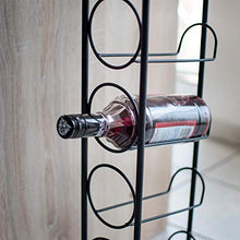 RM Design - Portabottiglie per bottiglie di vino e acqua, per 8 bottiglie, colore: nero
