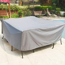 REW - Copertura per mobili da giardino per esterni, per tavoli da patio, varie misure, colore: argento