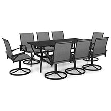 vidaXL Set da Pranzo da Giardino 9 pz in Textilene e Acciaio