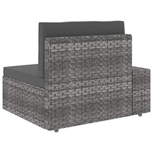 vidaXL Divano ad Angolo Modulare Bracciolo Destro Polyrattan Grigio