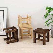 Sgabello Moderno Sgabello in Legno massello con Tavolo da Pranzo Classico Forte e Robusto (Colore : Figure 1, Dimensione : 29.5 * 29.5 * 25.5)