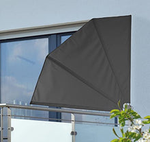 HI Schermo per Balconi Pratico Versatile Ripiegabile Efficiente Resistente Robusto Stile Moderno Telo Pannello Separè Divisorio Giardino Poliestere Nero
