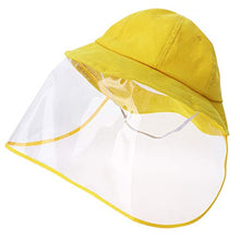 PRETYZOOM Cappello del Secchio del Bambino Sicurezza dei Bambini Scudo Facciale Cappello Anti-Sputa Anti-Saliva Protezione Facciale Antispruzzo Copertura Facciale Cappello Pescatore Giallo