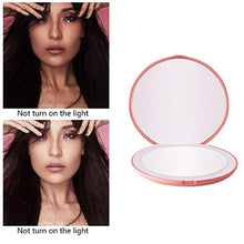 WXL Specchi da Tavolo Specchio per Il Trucco Portatile Portatile Specchio cosmetico con Specchio Ricaricabile Leggera Compatto 1x Specchio Pieghevole Specchio Trucco con LED (Color : 10X White)