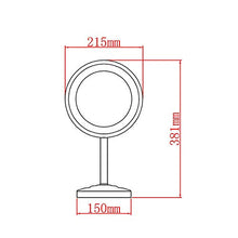 specchio trucco,specchio trucco,Specchio per il trucco a LED in rame da 8 pollici, specchio per il trucco luminoso pieghevole di bellezza da tavolo-oro