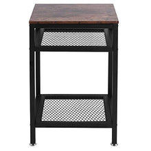 AYNEFY Comodino vintage, comodino, comodino, in stile industriale, con struttura a griglia