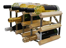 DS Wineware - Portabottiglie per 12 bottiglie 4 x 2 cm, completamente assemblato, in pino naturale certificato FSC