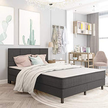 FAMIROSA Letto a Molle Grigio Scuro in Tessuto 180x200 cm-4718