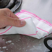AKDSteel 10 pezzi/pacchetto 8 strati di cotone con spugna abrasiva antiaderente per strofinare, in tessuto non tessuto rosso e blu, 10 pacchetti con 8 strati di chiusura e addensamento
