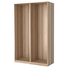 PAX 2 telai armadio 150x58x236 bianco effetto rovere tinto