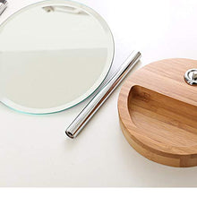 GAOLE Specchio per Il Trucco del Desktop Specchio Europeo Semplice Specchio in Legno massello Specchio da Tavolo Portatile in Legno Specchio Pieghevole in HD