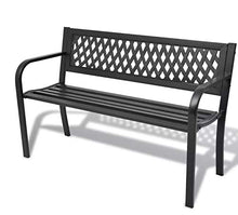 Hanper - Poltrona da giardino per 2 persone, per giardino, cortile, terrazzo, parco, caffè, 118 x 50 x 75 cm