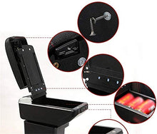 LANCHUN Armrest for K IA K2 2011-2016 Bracciolo Box Auto Centro Centro Console Console Braccio Rest con Funzione di Ricarica 7 Porte USB Luce a LED Integrata (Color : Grey)