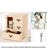 Mobile Contenitore In Legno Massello Con 3 Cassetti, Contenitore Cosmetico Desktop Di Grande Capacità, Utilizzato Nel Corridoio Del Bagno Della Camera Da Letto, Completamente Assemblato, 35X30X20CM