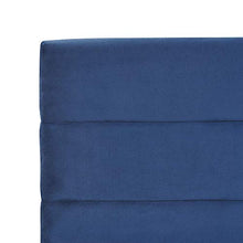 Letto Matrimoniale in Velluto Colore Blu Scuro con Contenitore Landes