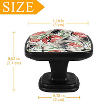 Japanese crane bird seamless pattern Pomelli per Porta Set di 4 Pomelli per Mobili Manopole per Cassetti Cucina Armadio Vetro