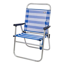 AKTIVE 53952 - Sedia Pieghevole Fissa Alluminio Beach 51x56x90 cm - Blu
