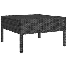 SKM Set Divani da Giardino 9 pz con Cuscini in Polyrattan Nero (58.5kg) Nero-6971