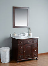 RUBEZA Didim - Mobiletto Vanity, 900 mm, colore: Bianco marmo italiano Carrara