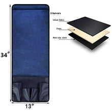 Wommty Blu Velluto Divano Sedia Braccioli Morbido Caddie Organizer per Telecomando, Telefono Cellulare, Libri, Riviste, Matita (Nero) - Arredi Casa