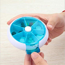 BanGSUN - Mini scatola per pillole rotante a sette punti, portatile, mini custodia per medicina