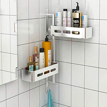 DZHTWSRYGR Bathroom Corner Shelf Bathroom Shelves, Bathroom Wall-Mounted Perforation-Free Storage Rack