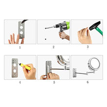 Specchio Trucco, Specchio Ingranditore Doppio Lato, Specchio Ingranditore da Parete Bagno, 3X Ingrandimento, Specchio da Parete Girevole 360 °, allungabile con Finitura cromata e Braccio Pieghevole