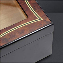 ZYING Legno Cigar Box Desktop Humidor - Cigar Box Desktop Cedar Humidor Trasparente Glass Window buona Tenuta