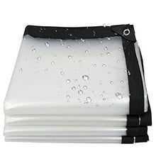 WZDD Telone Impermeabile Trasparente con Occhielli 2x8m, Resistente alle Intemperie Telo Pacciamatura, Copertura Antipioggia per Piante E Giardino